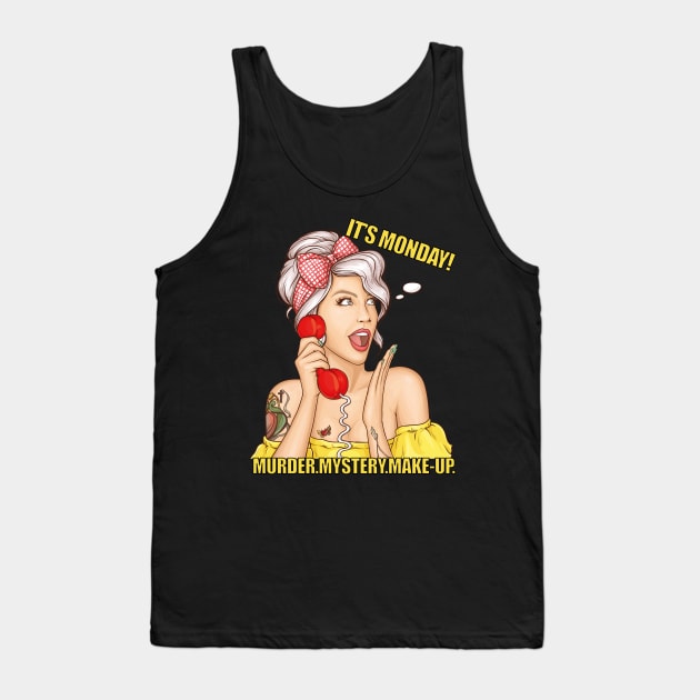 It's Monday! Murder Mystery and Make-up- Bailey Sarian inspired-art Tank Top by Eva Wolf